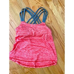 Prana Built-in Bra Criss-Cross Back Top